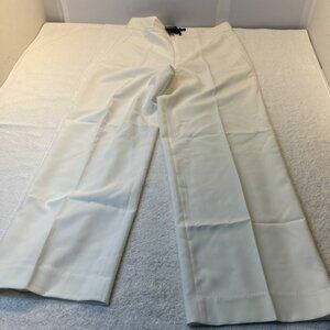 If Only Studio Ivory Wide Leg Pants Side Pockets Lined Women SZ 10 NEW w/Tags
